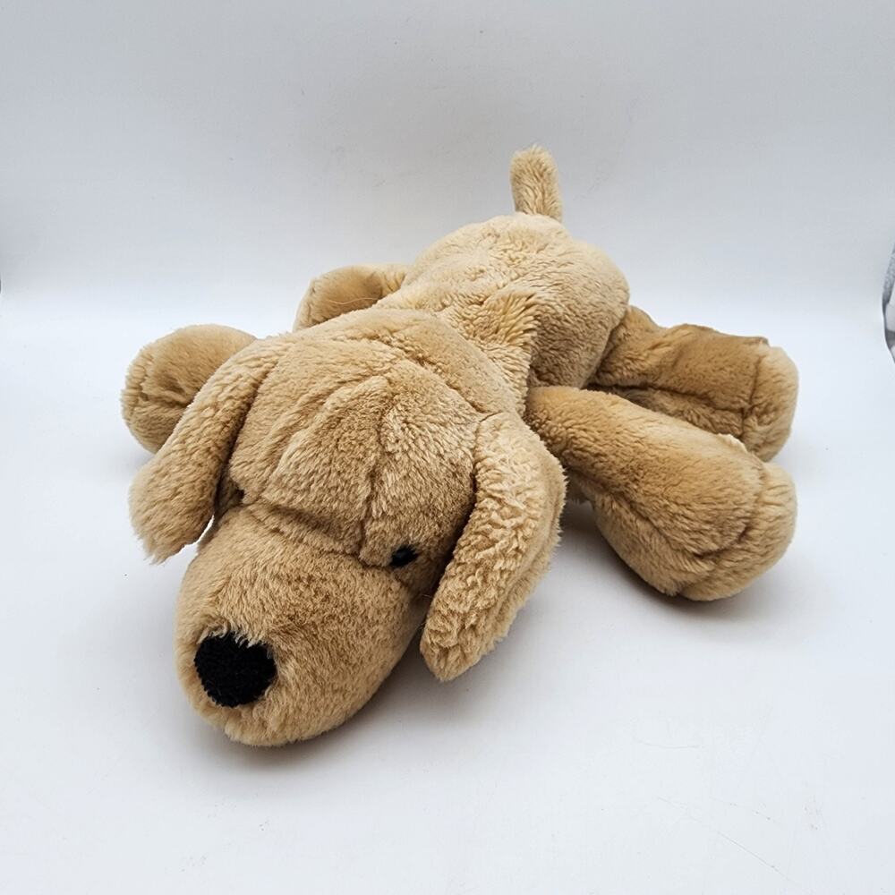 Commonwealth Golden Retriever Plush Stuffed Animal 13" Flat Floppy Vintage 2001